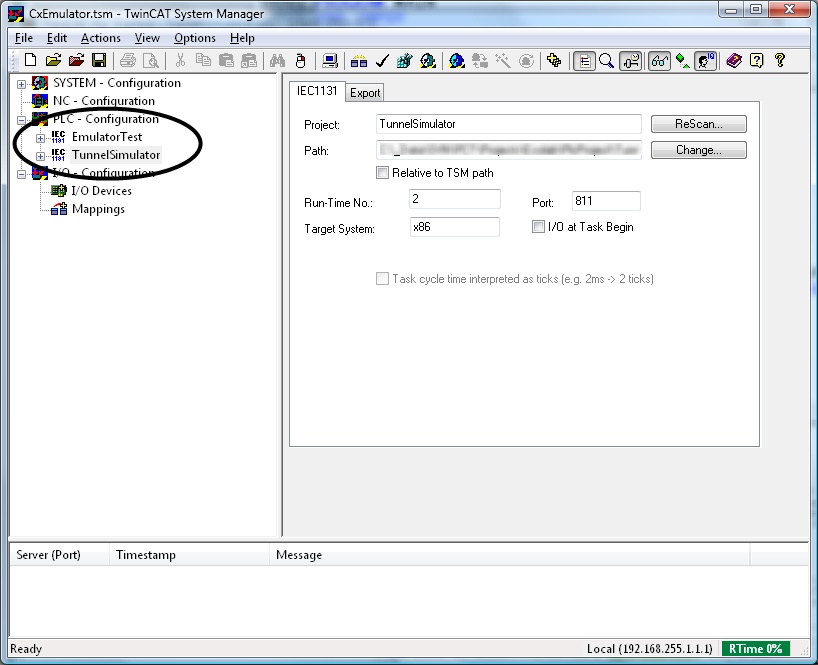 After making the changes, saving, and activating the configuration, a second PLC runtime can be successfully added to the system. 